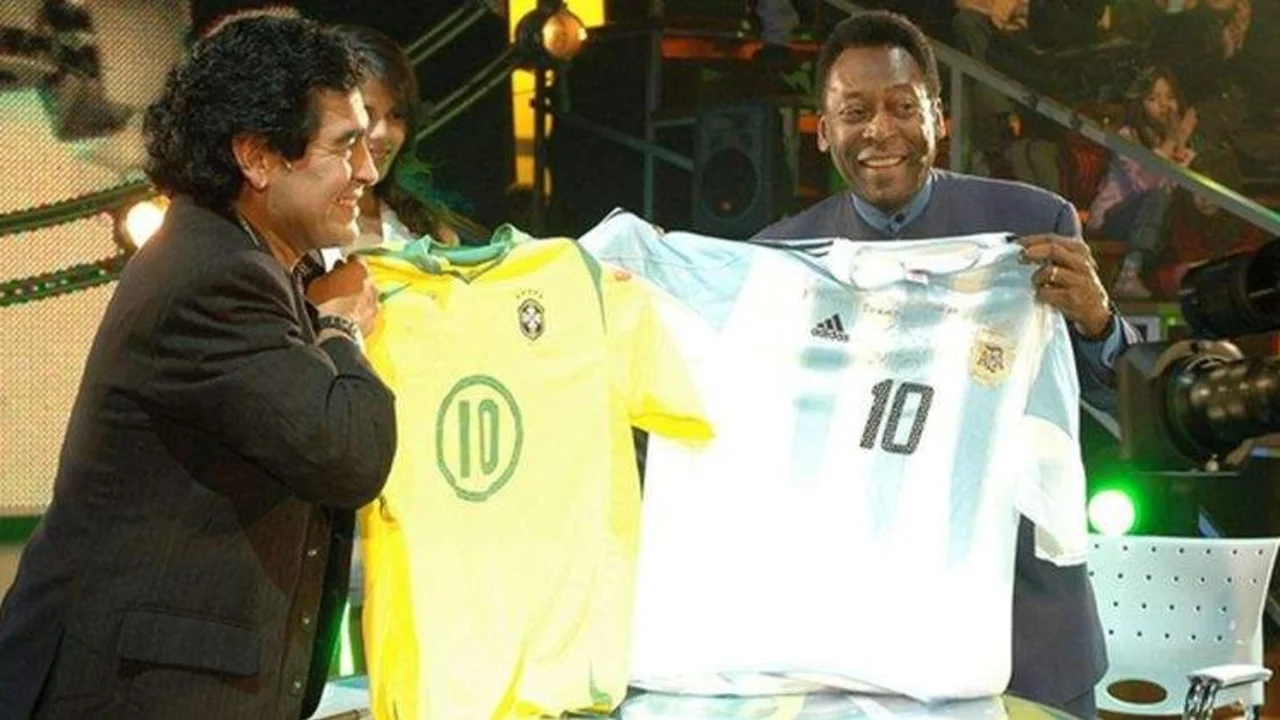 Diego Maradona y Pelé 